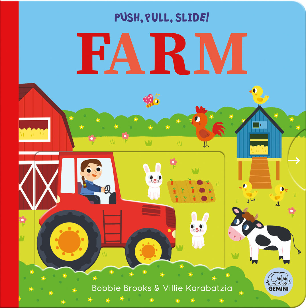Cover image for Push, Pull, Slide! Farm ISBN 9781836160632